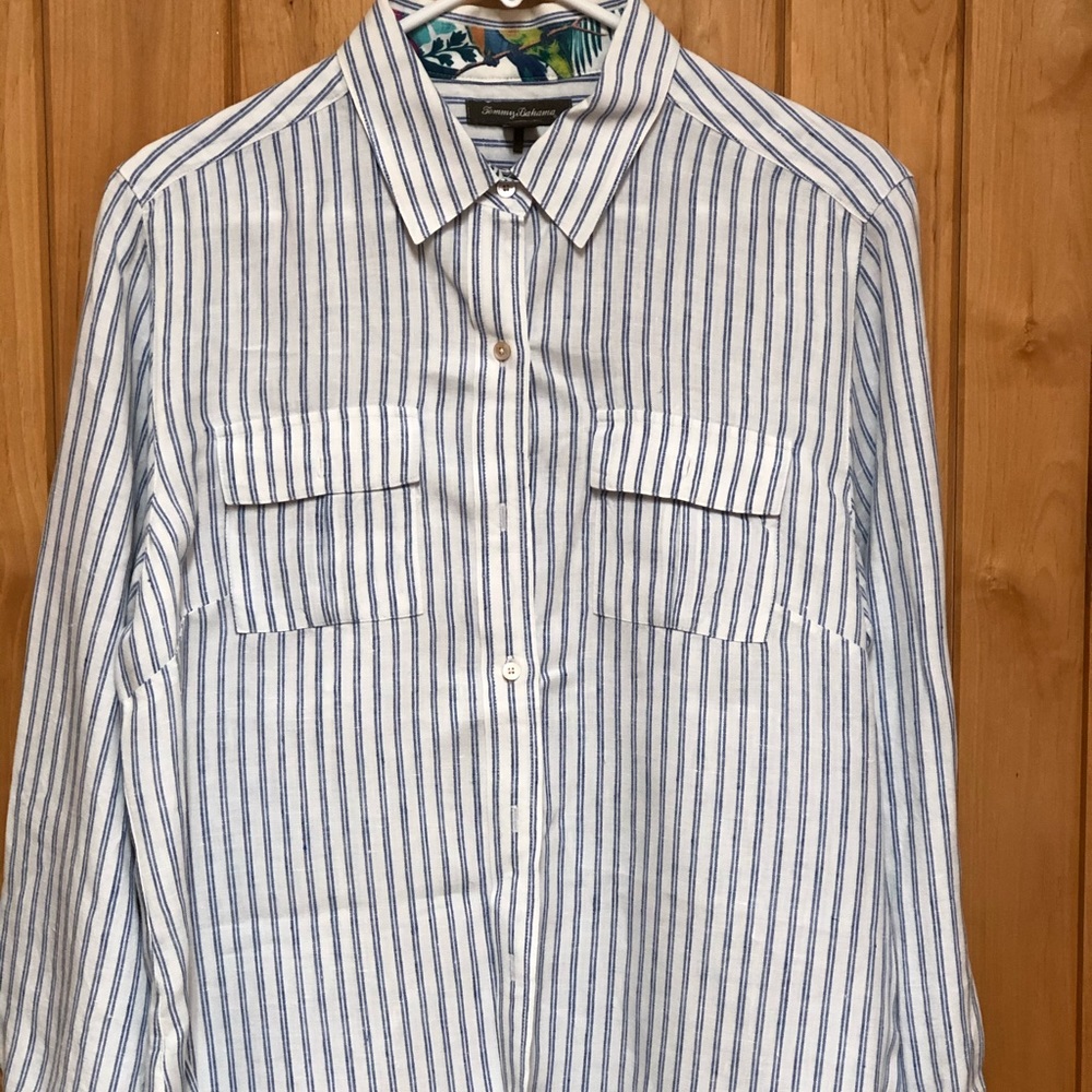 Tommy Bahama Linen Blouse Medium